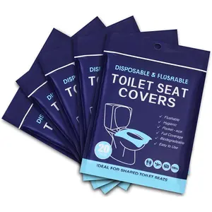 XL 100 count Toilet Seat Covers Disposable - Flushable Paper Toilet Seat Cover is Travel Accessories, Travel Essentials for Public Restrooms, Airplane, Campin