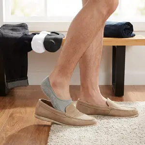 Men's No Show Cotton Socks - Loafer Low Cut, Non Slip Grips, Invisible, Breathable, Lightweight Soft Cotton Fabric, Casual Everyday Wear for Loafers, Sneakers