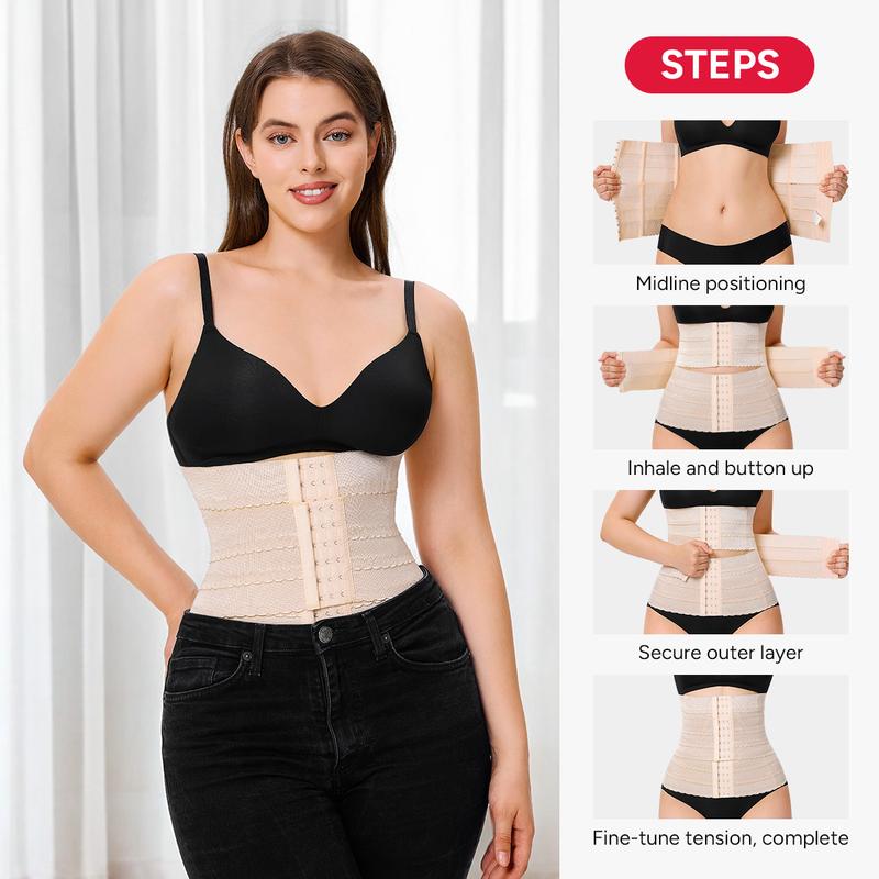 Nebility Women's Waist Cincher Belt - Adjustable Tummy Control Body Shaper, High Elasticity Abdominal Binder, Comfortable Basic Womenswear Compression Minimalist