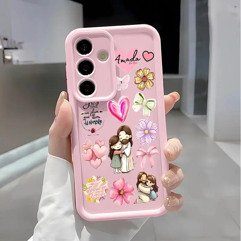 Loving Embrace Soft&Flexible TPU Silicone Phone Case For Galaxy S26 Ultra S25 Edge S24 FE S23 S22 S21 Plus A13 A14 A15 A16 A17 A33 A34 A35 A36 A52 A53 A54 NOTE20 Durable | Shockproof | Full Camera Protection | Anti-Fingerprint summerwins