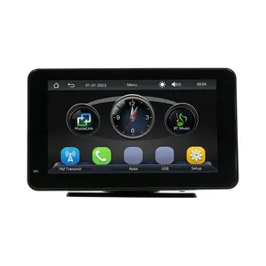 7-Inch Portable Wireless Car Stereo Video Player, Car Play Adapter GPS Navigation with Voice Control, Car Audio Receivers with Bluetooth-compatible, FM Transmitter, Car Media Player