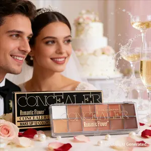 Waterproof Concealer Palette Set, 12 Colors, Long-Lasting SPF Coverage, Natural Finish, Suitable for Mature Skin, Dark Circles & Puffiness