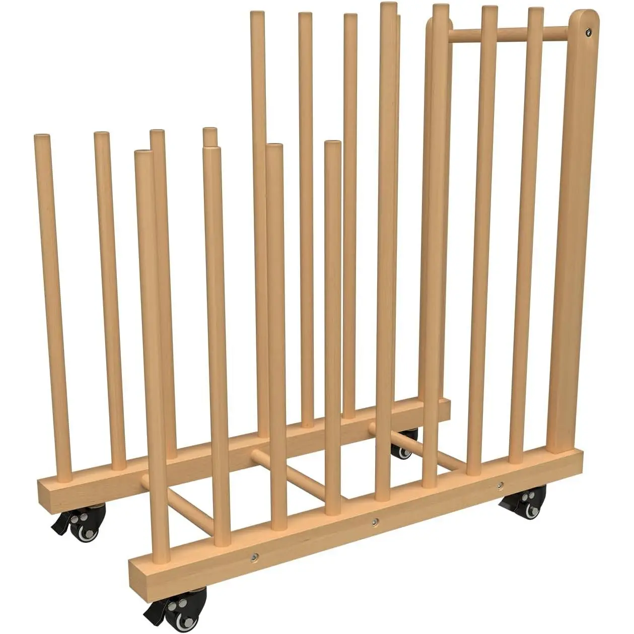 Art Storage Rack with Handle&Caster Wheels,Wooden Art Canvas Storage Stand,Art Drying Rack, Canvas Boards Rack for Drawing Board ,Art Studios,Panel,Artworks,Gallery