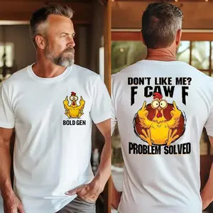Bold Gen X Shirt F Caw F Gen X Problem Solved Full Colors Sizes For Men Women Organic Cotton Round Neck Short Sleeve Tshirt Universal Fit Menswear Streetwear Top - Sheer, Clothes, Big Crewneck Classic Casual Graphic Womenswear