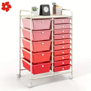 New 15 drawer Rolling Storage Cart Tools Scrapbook Paper Office Office storage and desktop accessories