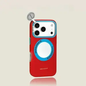 For iPhone 17 Pro Max Case Red Dopamine Matte Magnetic Premium Shockproof Minimalist Protective Cover with iphone 16 15
