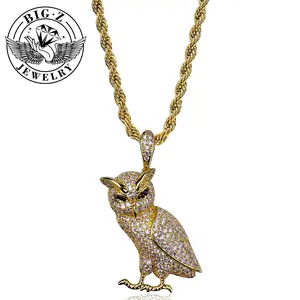 Trendy Sparkling Micro-Inlaid Zircon Pendant Mysterious Pet Owl Necklace, Hip-Hop Fashionable and Versatile Accessories for Men and Women, Perfect Gift for Dates, Anniversaries, Birthdays, and New Year's