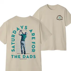 Saturdays Are Fore The Dads Gulf T-shirt – Weekend Golf Day Favorite for Cool Dads – Double-Sided Graphic Tee for Men and Women, Great Gift Idea