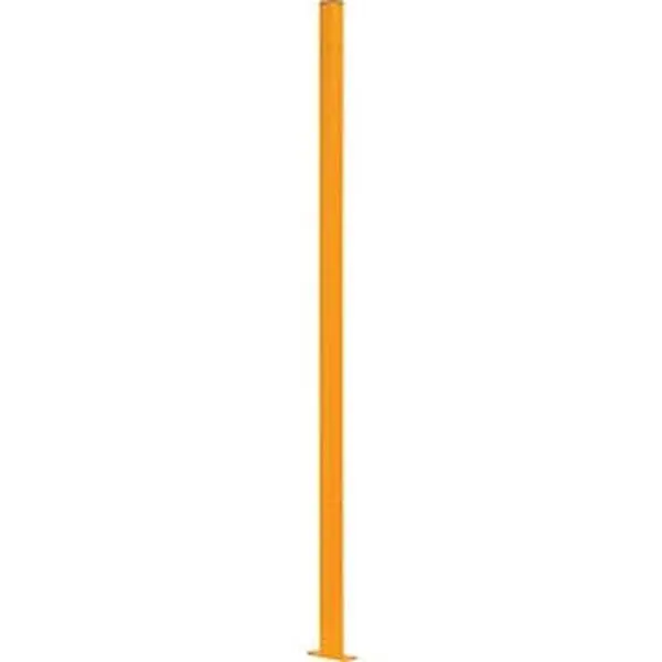 Global Industrial G5506 Steel Wire Machinery Fence Partition Connecting Post - 72" Height Square Shape Fence Support for Corners, Door, Panel-to-Panel - Yellow