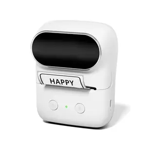 Portable Thermal Label Printer + 3 Rolls Starry Sky Gradient Labels Set - Bluetooth Sticker Maker with 30x20/40x30/50x50mm Self-Adhesive Paper for Small Business & Home