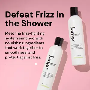 L'ANGE HAIR - Frizz Care Shampoo and Conditioner Set, Haircare Cleanser & Moisturizer with Hyaluronic Acid & Keratin, Lightweight Sulfate-Free Formula for Frizz Control, Shine, Humidity Resistance, Smoothness & Softness, Argan Oil, Hydrating