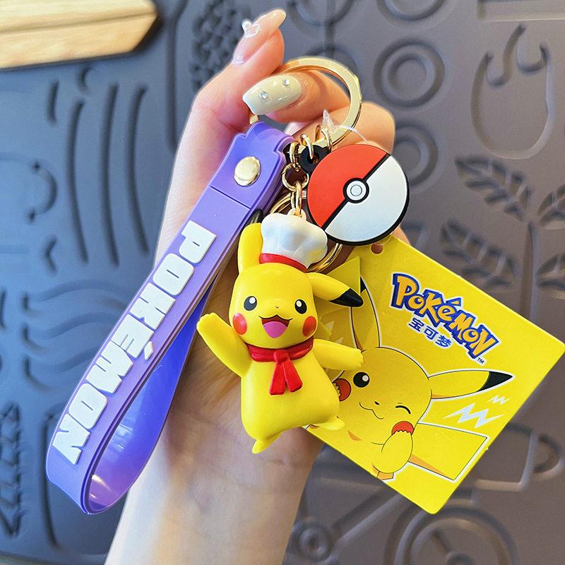 [Back to school]Miniso Pokémon Pikachu Keychain Charm, Cute Casual Bag Pendant for Fans, Daily Accessory for Backpacks, Anniversary or Birthday Gift,  Cartoon Keychains
