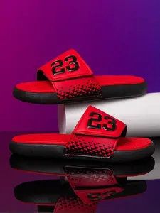 Men's Fashionable Number Graphic Slides, Open Toe Slippers, Casual Comfortable Home Slippers, Non-slip Soft Slippers for Indoor & Outdoor WearGift