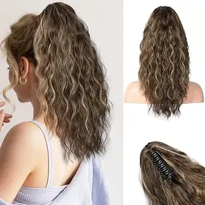 Plodon 18/20/30 Inch Wavy Drawstring Ponytail Extension | Invisible low-profile design, concealed wearing without exposure, effectively avoid wearing awkwardness summervibes quick style tail hair extension