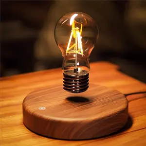 Magnetic Levitation LED Desk Lamp - 360 Degree Automatic Rotating Night Light for Home Office & Desk Decoration - Sleek Modern Design