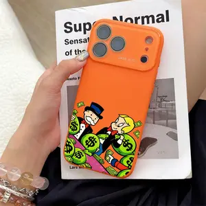 Unique Money Cartoon Character Patterns Phone Case Featuring A Ultra-Soft Skin-Friendly Matte Surface And Integrated Full Lens Protection Silicone Shock-Absorbing High-End Phone Case Suitable For iPhone 17 16 15 14 13 12