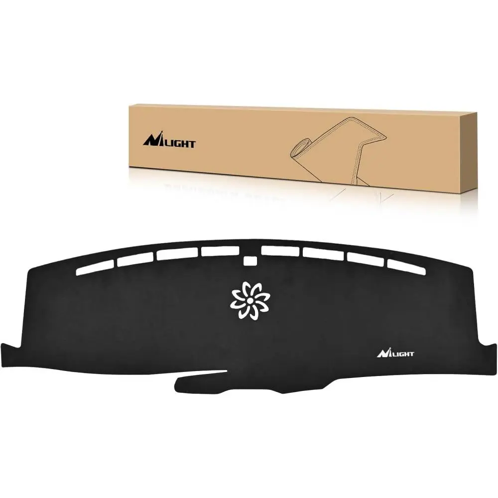 Nilight Soft Suede Custom-Fit Dashboard Cover for Ford Explorer 2020,2021,2023,2024 - Non-Slip Interior Car Accessory, UV Fade Protection, Glare Blocker, Heat Crack Guard, A/C Vents Align, Adhesive Strips, Black, Interior Car Accessories, Enhances Driving