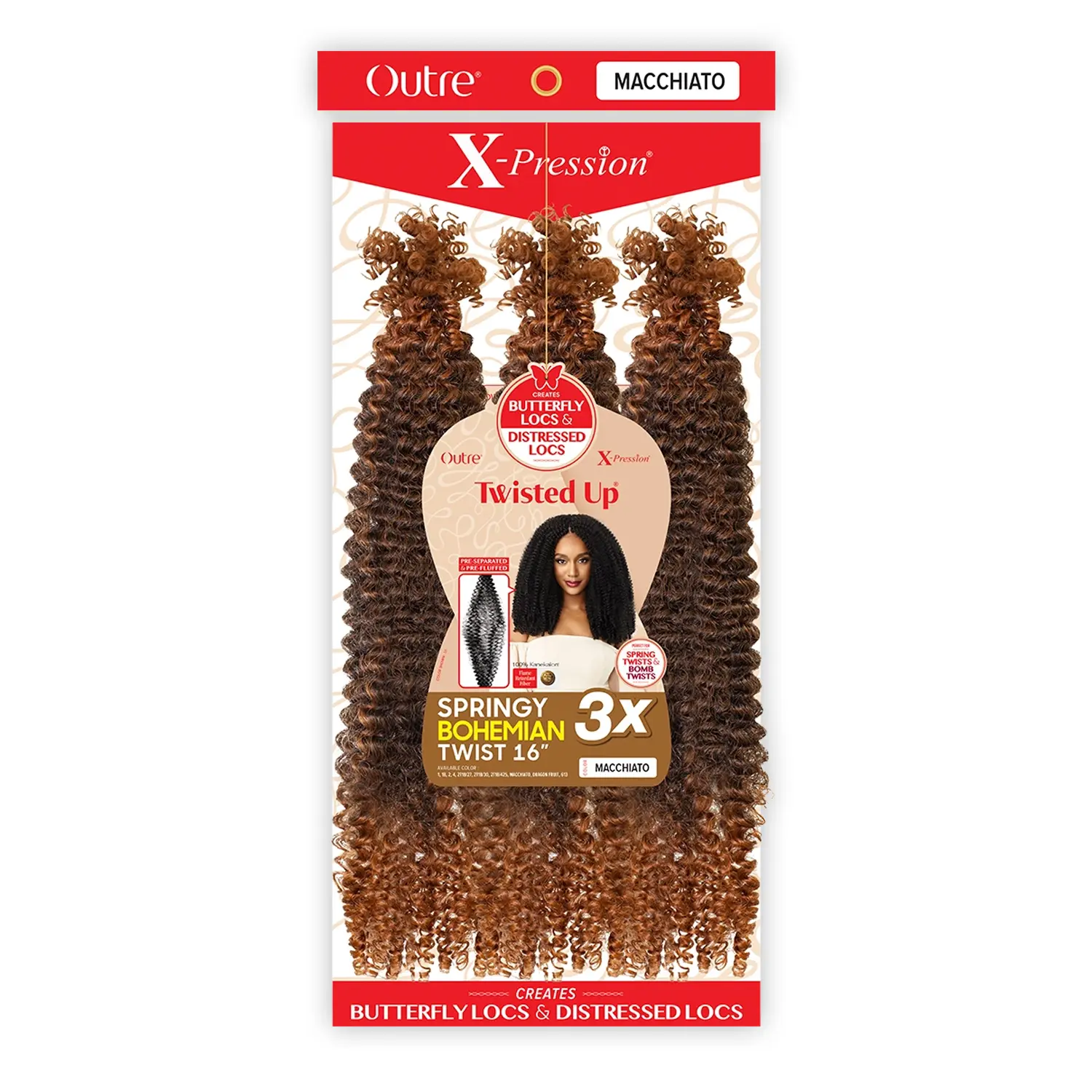 Outre Crochet Braids X-Pression Twisted Up 3X Springy Bohemian Twist 16"