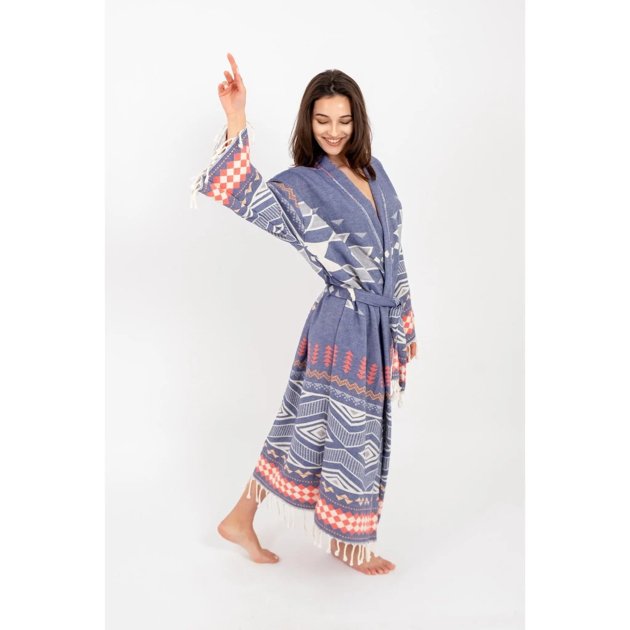 Suri Turkish Cotton Peshtemal Bathrobe