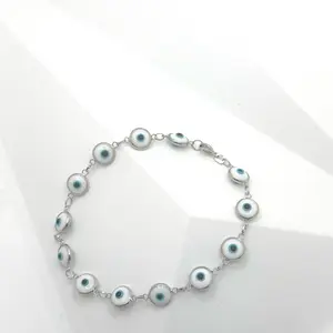 925 Sterling White Evil Eye Bracelet