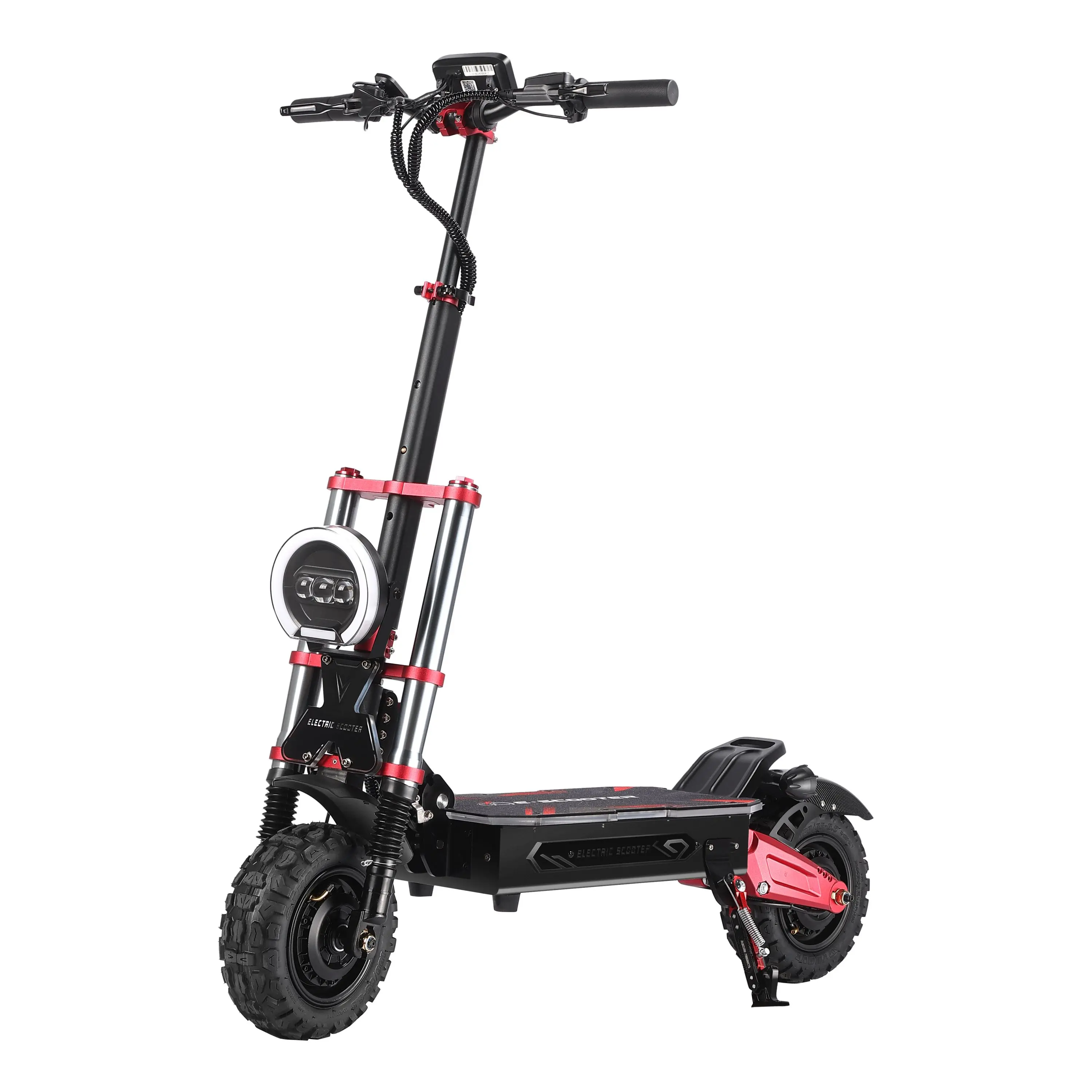 6000W Folding Dual Motor Electric Scooter，Hydraulic disc brake and Full suspension powerful electric scooter with seat ,85km/h 110km Long  range 11 inch off road electric scooters for Adults ,Max load 200kg