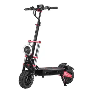 6000W Folding Dual Motor Electric Scooter，Hydraulic disc brake and Full suspension powerful electric scooter with seat ,85km/h 110km Long  range 11 inch off road electric scooters for Adults ,Max load 200kg