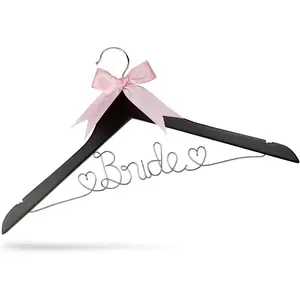 Anatto  Bride to Be Hanger - Wooden Bridal Hanger for Wedding Dress or Gown