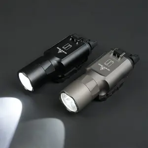 Handheld flashlight X300U LED 1000 lumens white portable camping flashlight, Hanging suitable for outdoor hiking and family emergency situations and outdoor adventures, universal guide rail