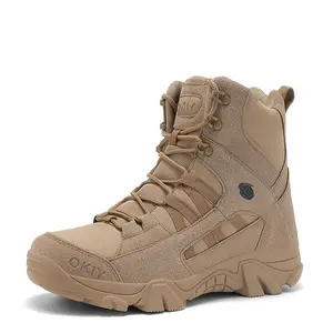 Men's All-Weather All-Terrain High-Top Round Toe Lightweight Breathable Slip-Resistant Outdoor Sports Boots for Mountaineering Trekking Work Tactical Activities fashion outdoor shoe hikingshoes trekking  boots jungle