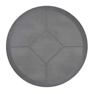 Castelle Classical 49" Round Fire Pit Dining Table with Paragon Top in Cast Iron Finish