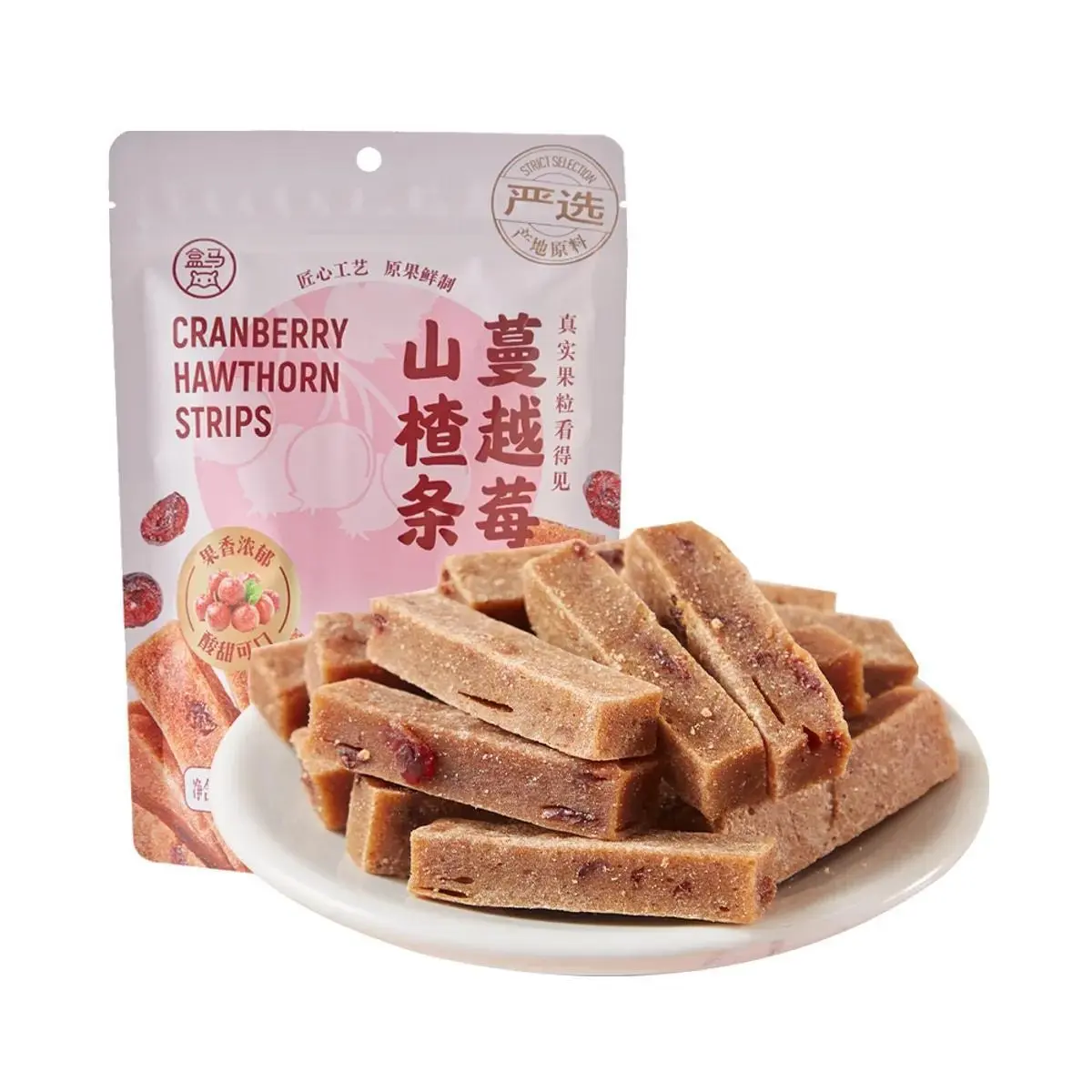 FRESHIPPO Cranberry Hawthorn Snack Bars 180g - Delicious Dried Fruit Treats