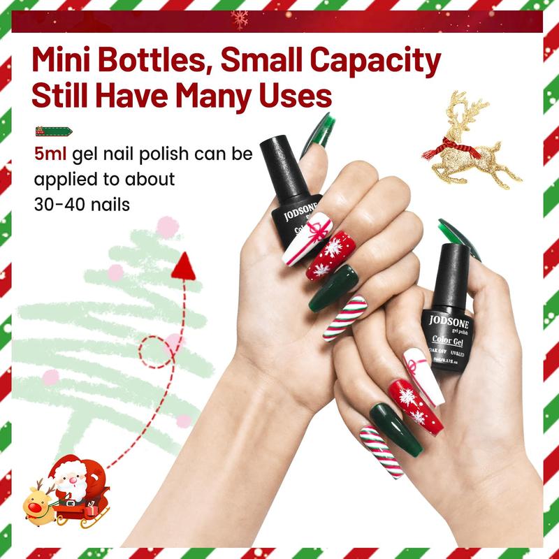 JODSONE 20 Colors Gel Nail Set 5 ml High Shine Gorgeous Polish Base Top Matte Coat Long Lasting 28 Days Gentle Manicure Kit for Nail Salons & DIY Art