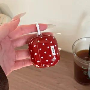 Durable Polka Dot Protective Cover for AirPods, Compatible with AirPods 1/2, AirPods 3/4, AirPods Pro & Pro2/pro3, Stylish and Minimalist Design
