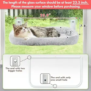 Foldable Cat Window Hammock — Gray