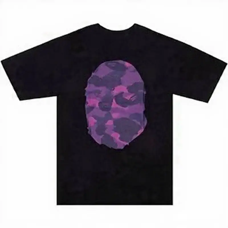 Black & White Plain T-Shirts, Colorful Central Camo Circle Design graphic tees