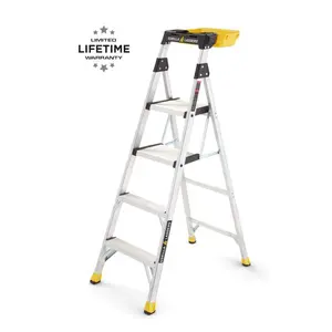 18 ft Reach Aluminum Multi-Position Ladder with Tool Hangers, 300 lbs. Load Capacity, (Type IA)