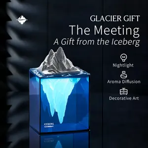 Iceberg Aroma Diffuser Lamp 3-in-1 LED Night Light Humidifier, Dimmable Sleep Light with Timer, Aesthetic Room Decor, Aurora Mood Light for Bedroom,roomdecor,ledlight,aesthetic,cozyvibes,giftideas