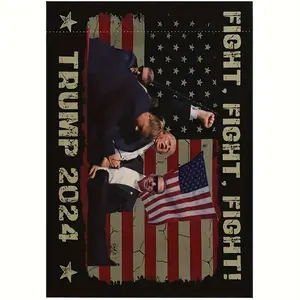 12x18 in Trump 2024 Take America Back Premium Decorative Garden Flag, Double-Sided Weatherproof Polyester Material, Durable Patriotic Outdoor Home & Garden Decor