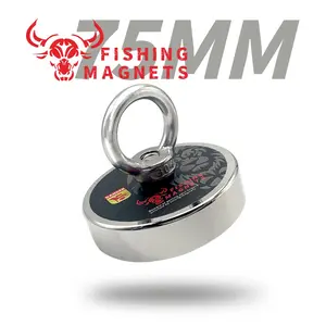 Magnetic Pull Magnet, Strong 350lb Pull Force, Single Side 7.5cm, Permanent Industrial Magnet, Suitable for Large Recycling