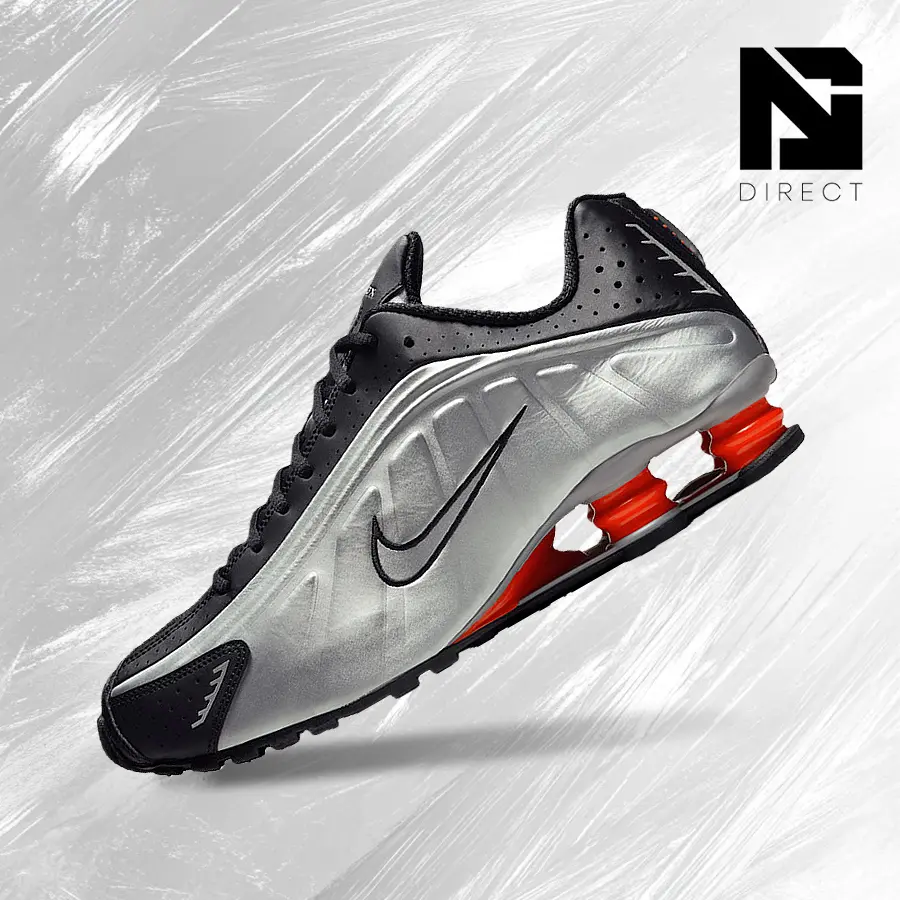 Nike Shox R4 Men's Lifestyle Sneakers in Black Metallic Silver | Vintage-Inspired with Shock-Absorbing Comfort for Streetwear | HQ1988 002 (2025), Us7, Us8.5, Shoes, Men's Shoes