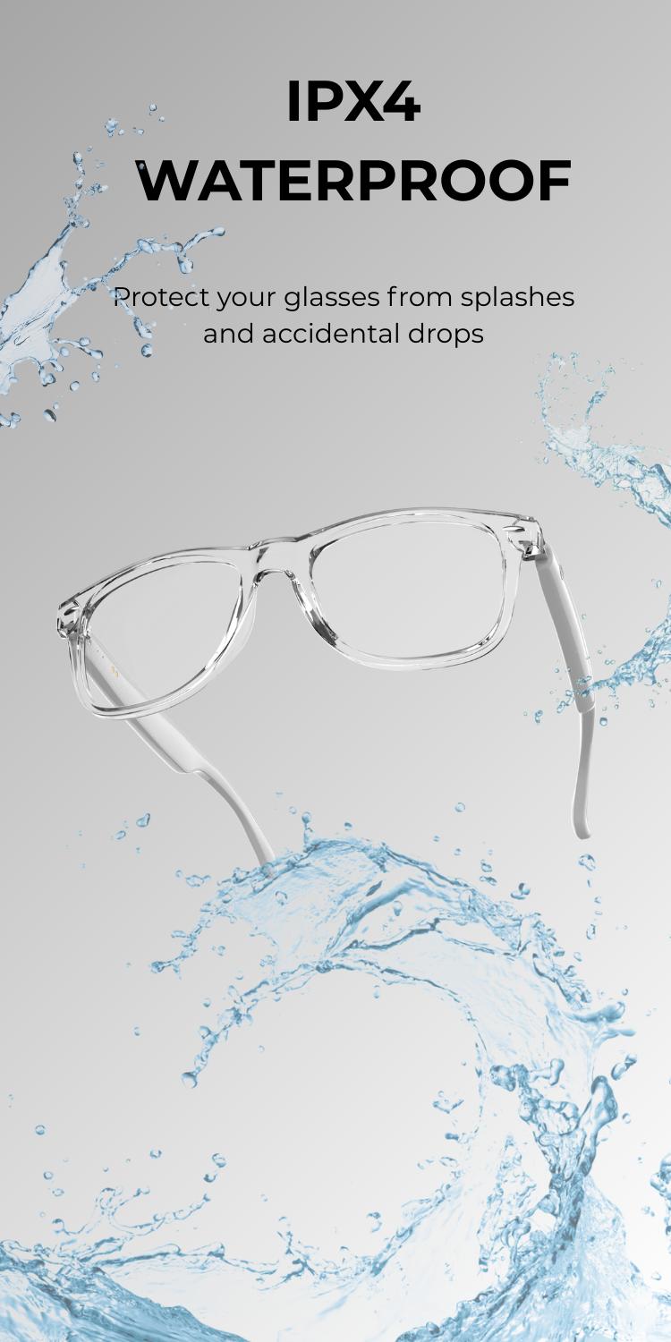 Bluetooth smart glasses Immersive HD Calls & Lossless Audio Experience | 50Hr Playtime & IPX4 Sweat/Water Resistance | Magnetic Charging & Smart Touch Control | Ultralight 30g Frame, Unisex Design for Gym, Office & Street Style