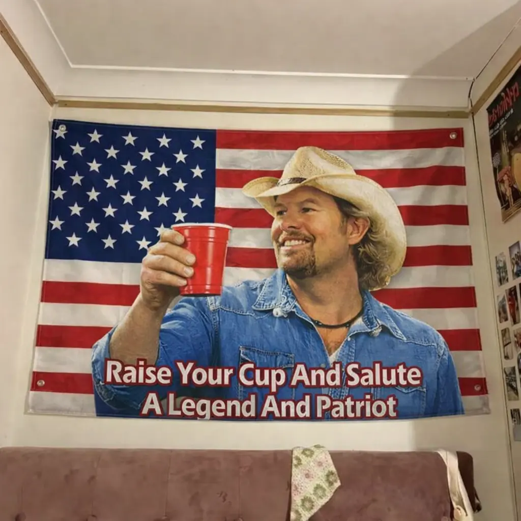 Toby Keith 4th Flag Tapestry, Contest Of The Red White And Blue Flag Tapestry, Toby Keith Flag Tapestry, Fourth Of July Flag Tapestry, Red White And Blue, Patriotic Flag