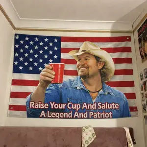Toby Keith 4th Flag Tapestry, Contest Of The Red White And Blue Flag Tapestry, Toby Keith Flag Tapestry, Fourth Of July Flag Tapestry, Red White And Blue, Patriotic Flag