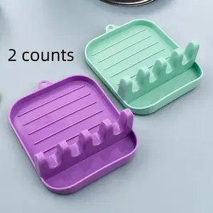 Kitchen Utensil Holder, 2 Counts Plastic Multifunctional Pot Lid Holder, Pot Lid Storage Rack, Kitchen Utensil Organizer, Kitchen Accessories, Cutlery