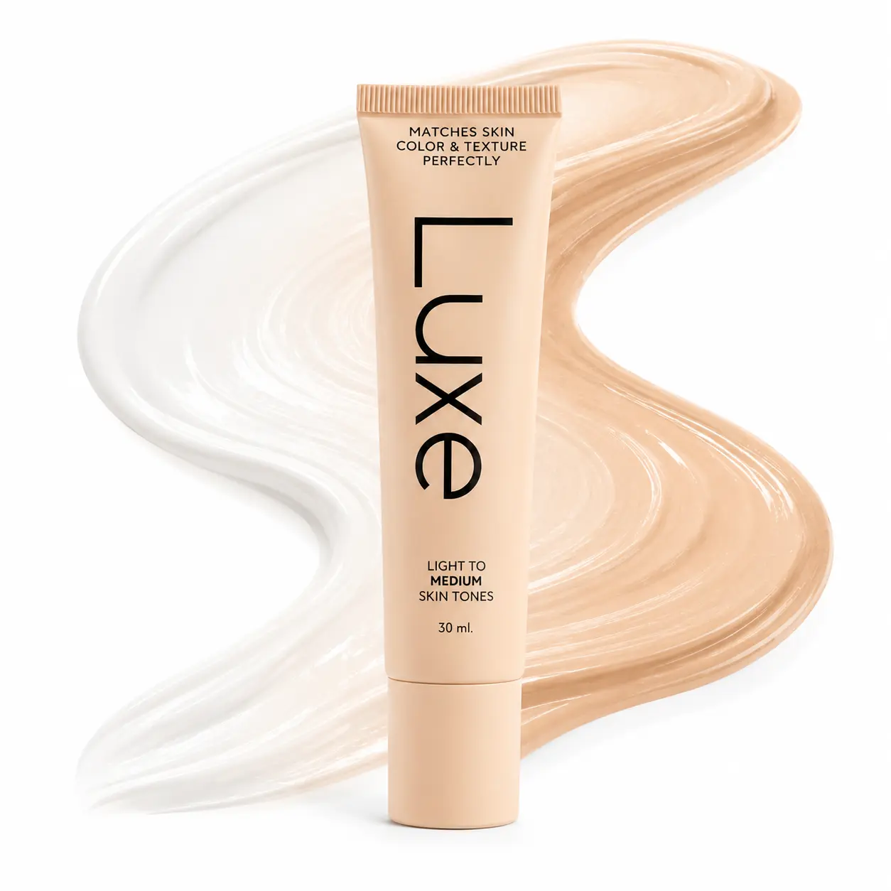 Women's Luxe Color-Changing Liquid Foundation, White-to-Tone Adaptive Makeup, Smart Shade Matching, Lightweight Moisturizing, Buildable Coverage, Smooth Natural Finish for Light to Medium Complexions