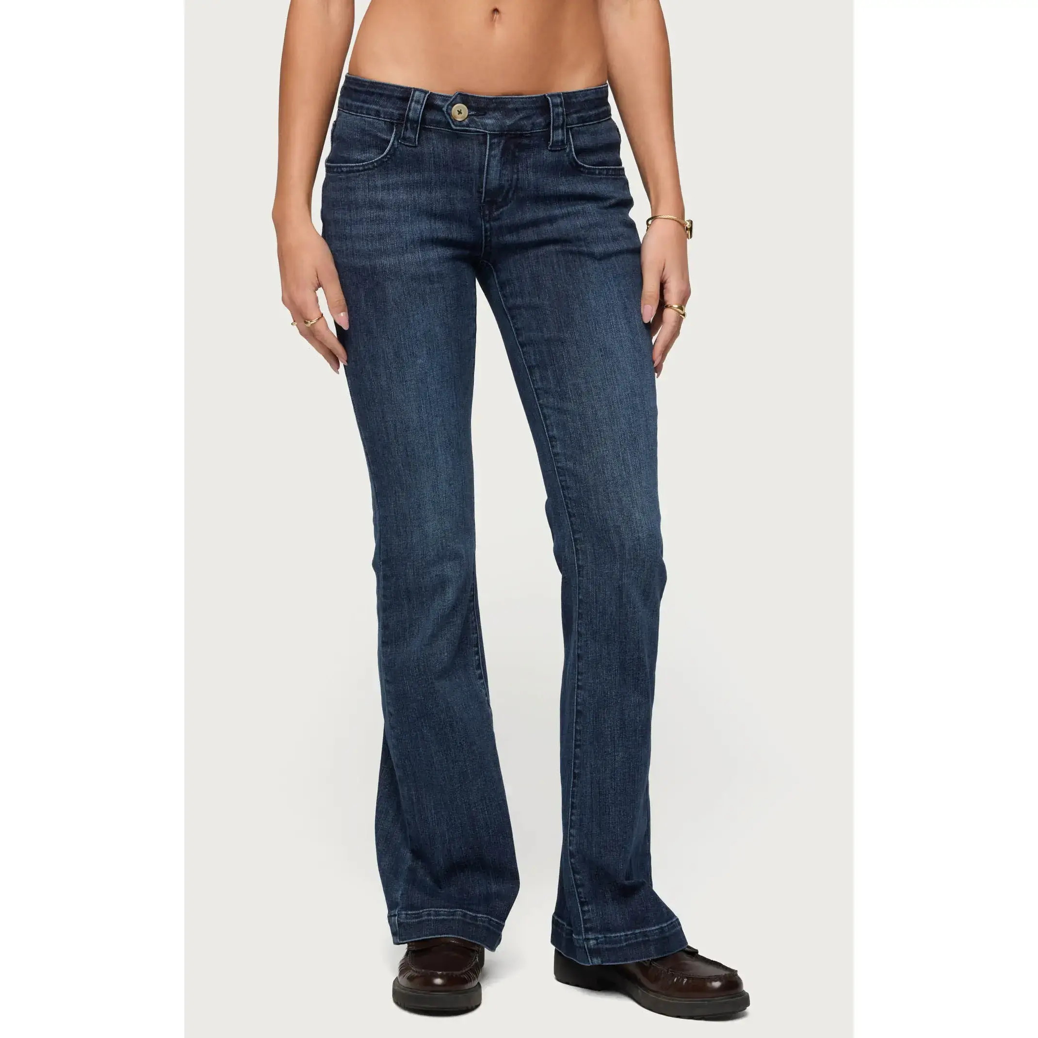 Edikted Women's Roccio Low Rise Bootcut Jeans