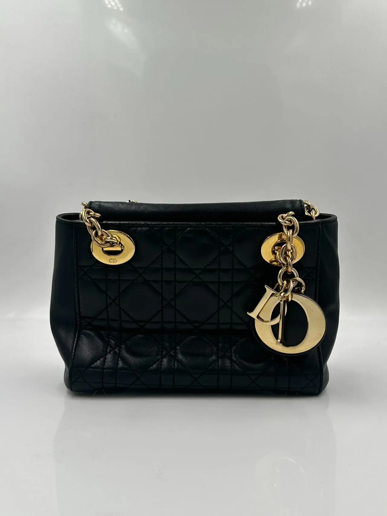 Pre-owned Dior Lambskin Clutches and wristlets Preowned Christian Medium Soft Caro Bag YS1713