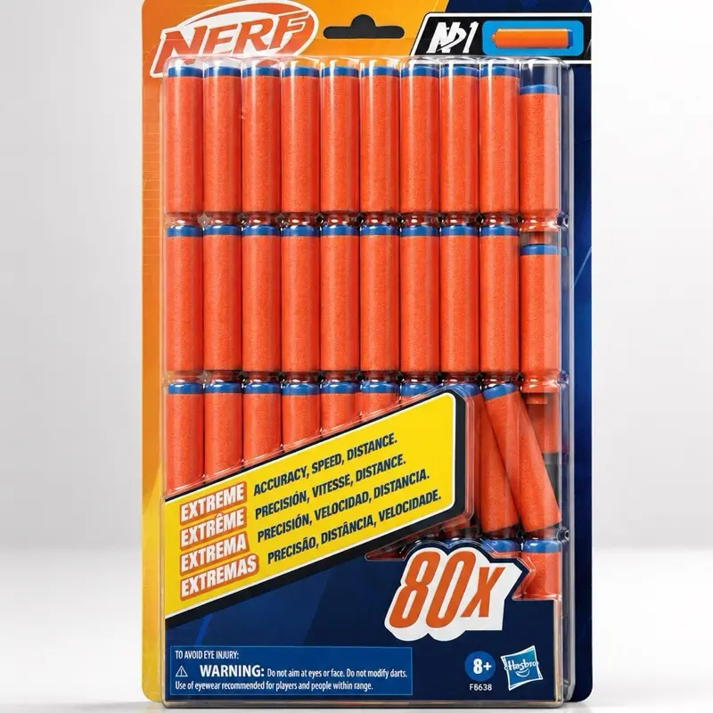 NERF N Series Blaster Refill Ammo - 80-Count Casual, Easy-to-Use Accessory for Intense Play, Home Use Blaster Upgrade