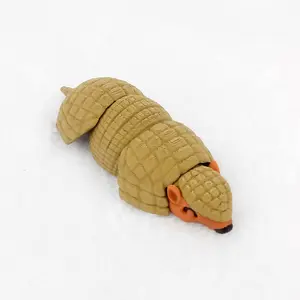 Colorful Articulated Armadillo Desk Buddy - 3D Printed Fidget Toy for Stress Relief!