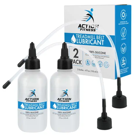 100% Silicone Treadmill Lubricant for Belt Maintenance (2 Pack) - 4oz Bottles, Dual Applicators for Easy Lube Application - Extends Life, Smooths Operation